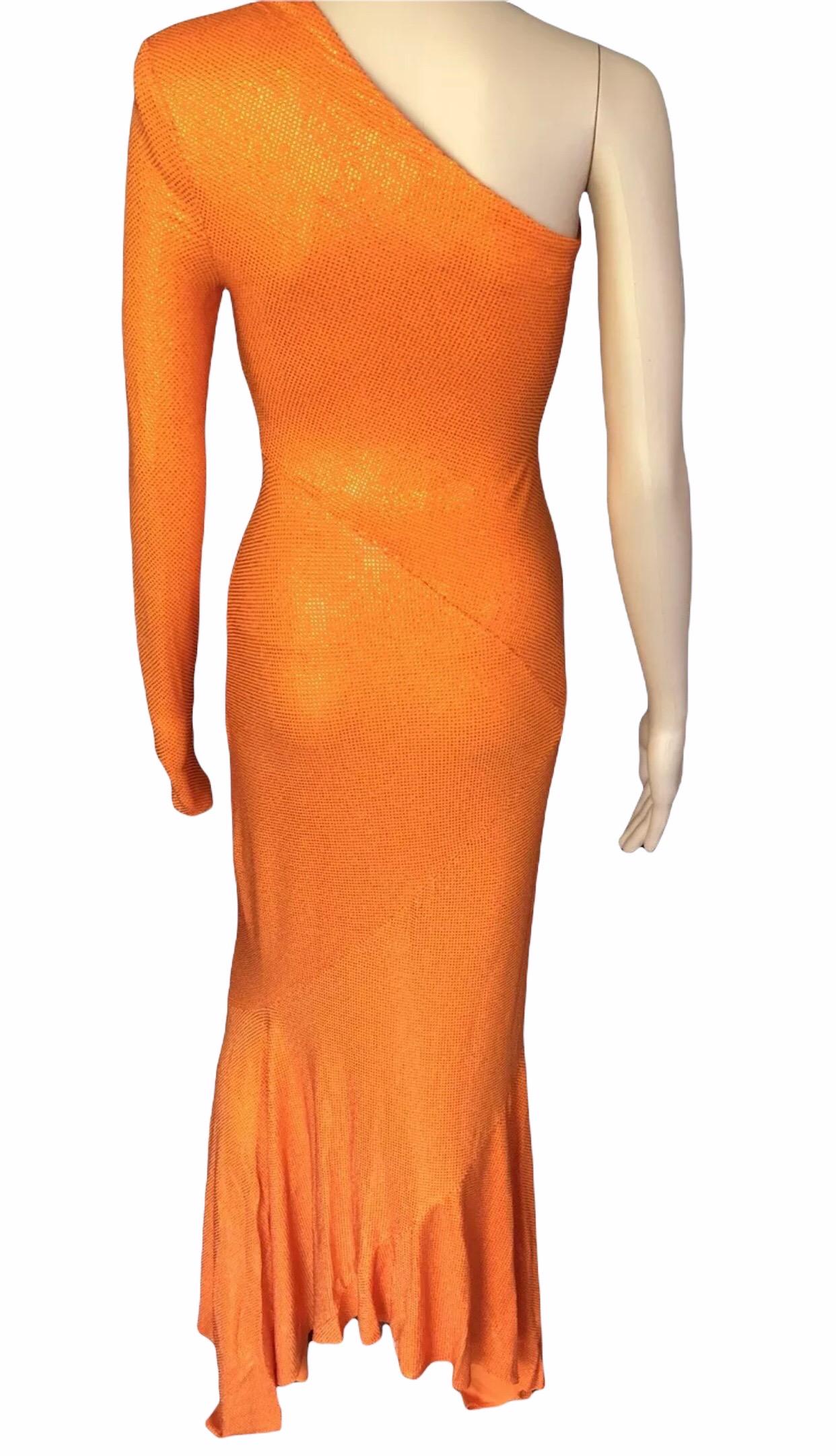 alexandre vauthier orange dress