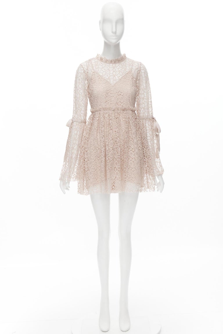 white lace dress with nude lining Elegant A-Line Off the Shoulder Lace Wedding Dress Chapel Train COCOMELODY CW3278, 45 Days / As Picture:Ivory/Nude / US10-UK12-EUR40 main image 1