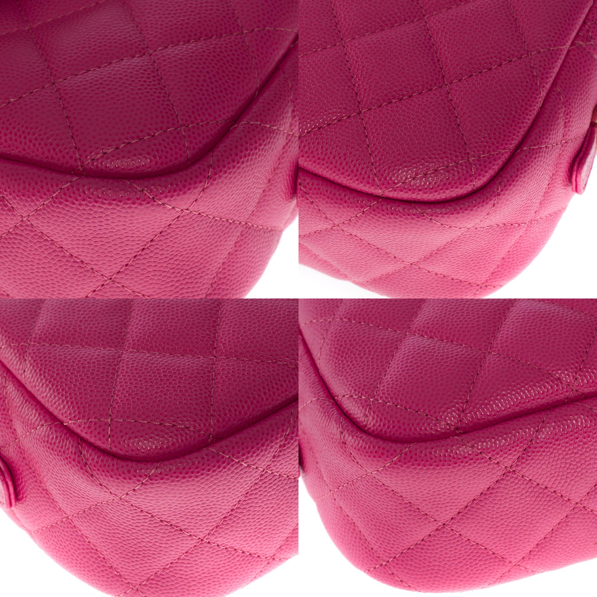 New- Amazing Chanel Mini Camera shoulder bag in Pink caviar leather, CHW 6