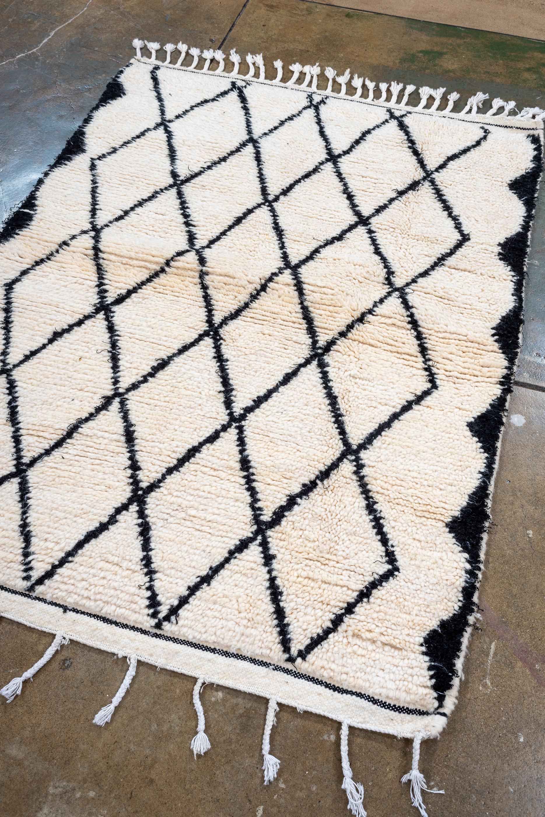 Hand-Knotted New and Modern Moroccan Design Rug For Sale