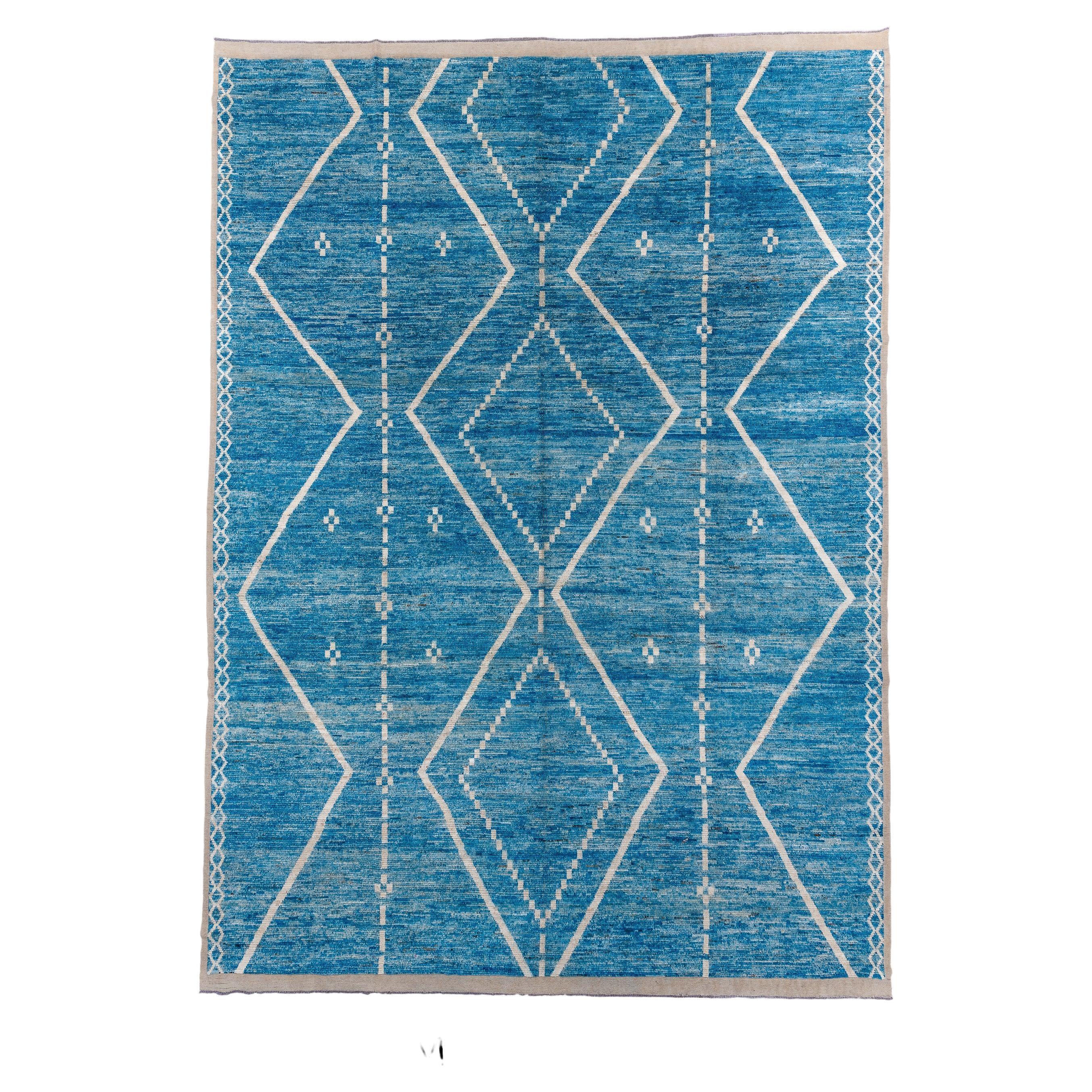 New and Modern Moroccan Design Rug For Sale