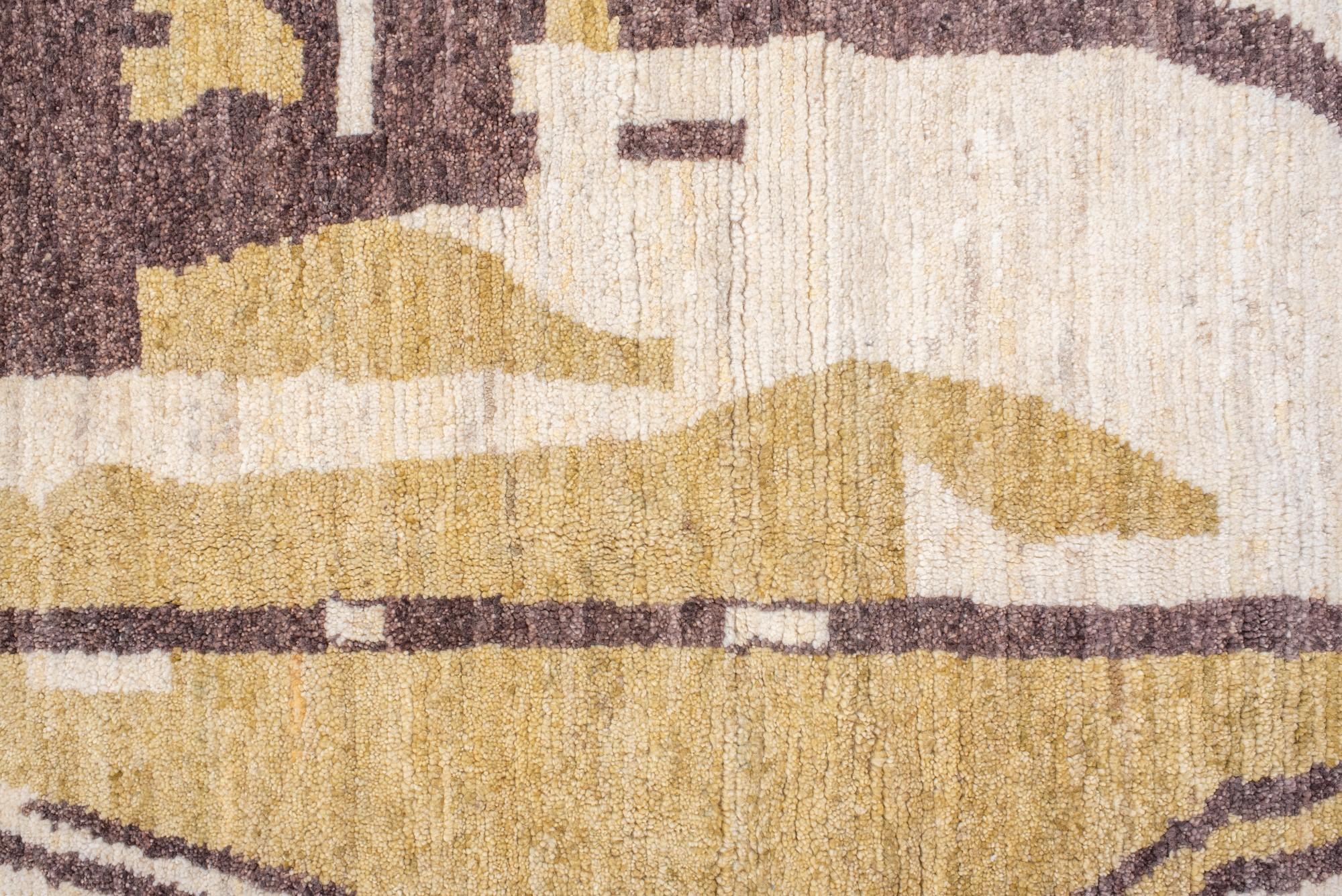 New and Modern Moroccan Rug with Abstract Design In New Condition For Sale In New York, NY