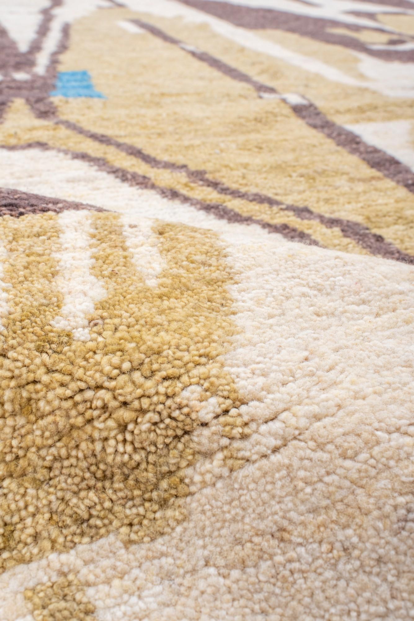 New and Modern Moroccan Rug with Abstract Design For Sale 2