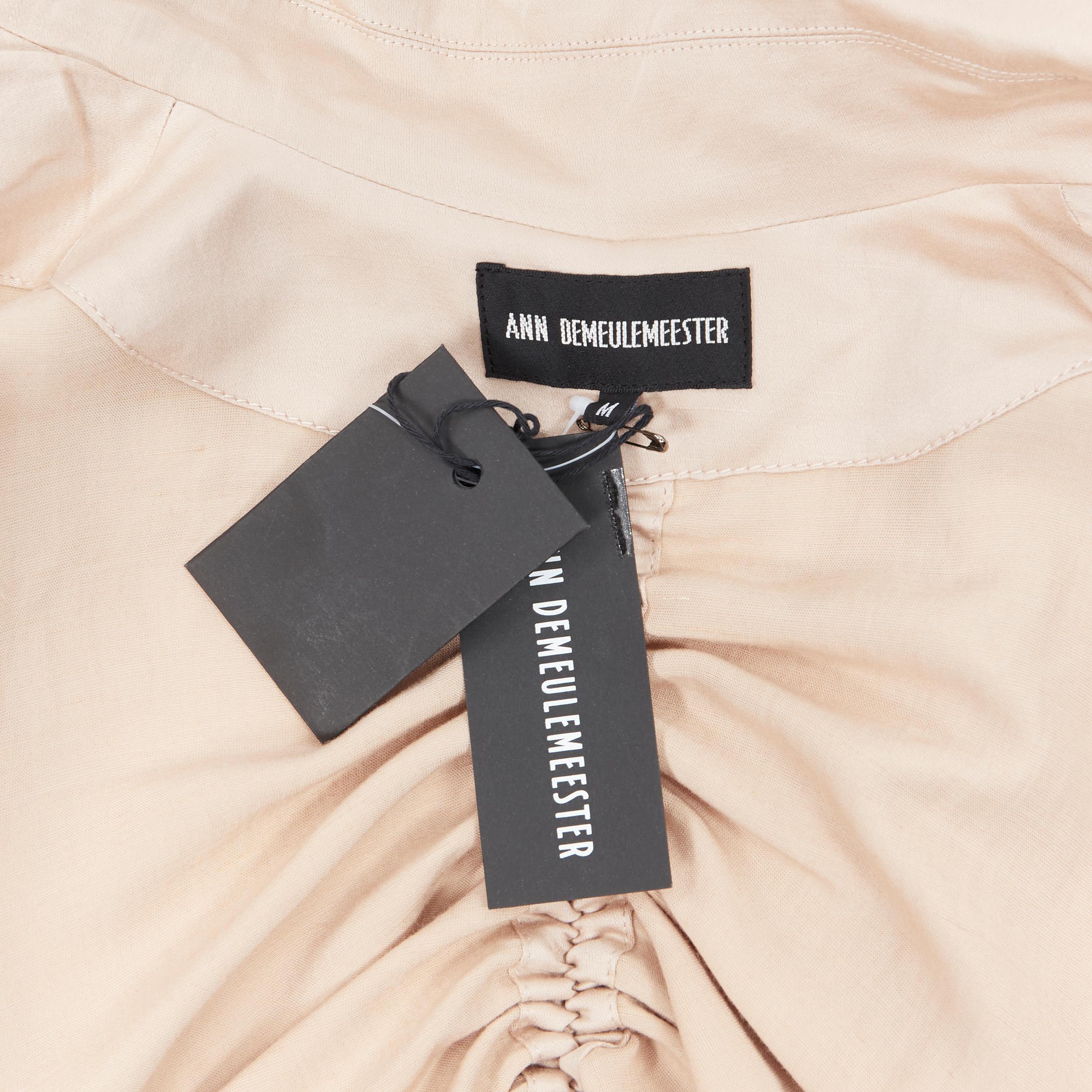 nuevo ANN DEMEULEMEESTER 2019 Pasarela Valery rosa acanalado paracaídas trench M 5