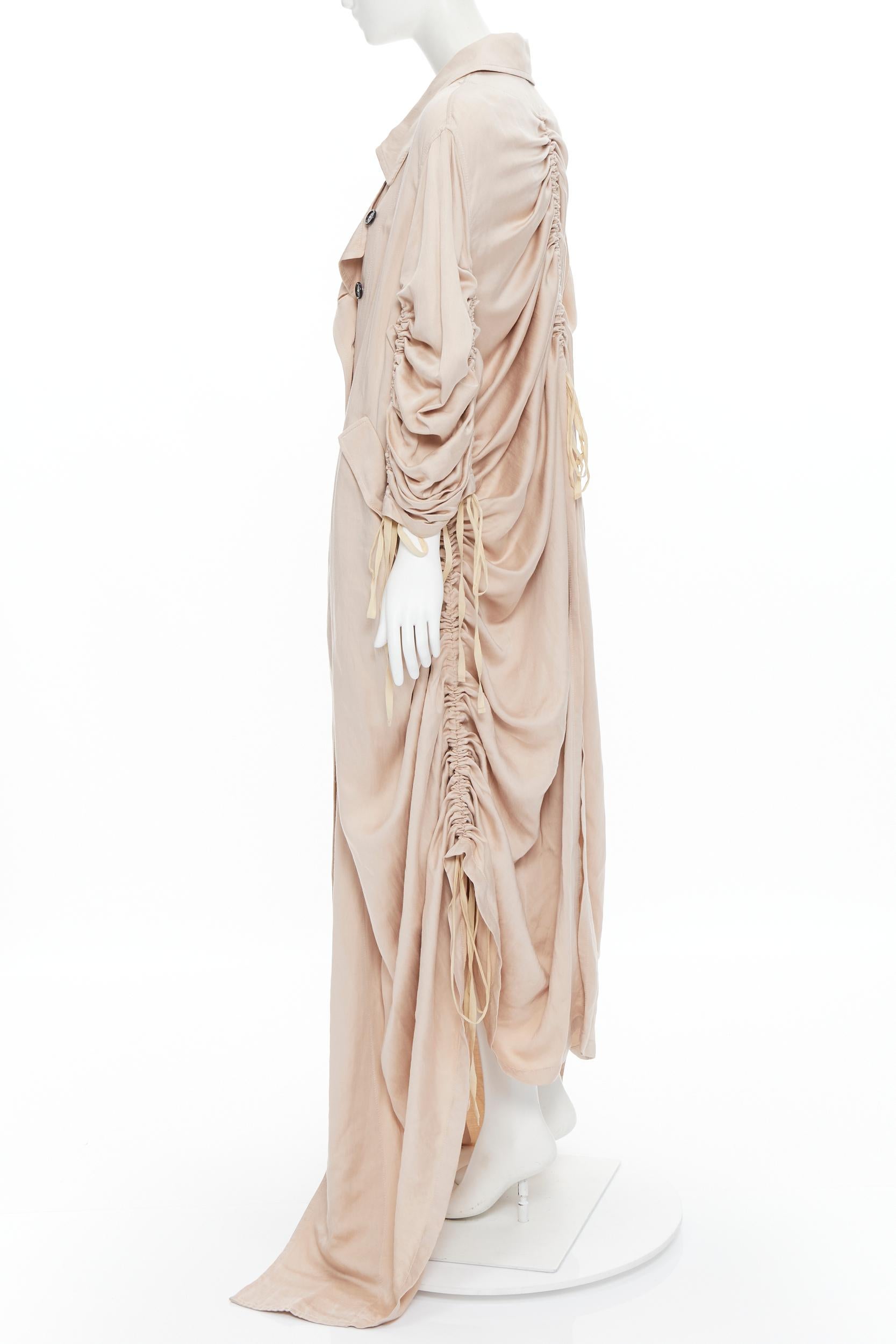 nuevo ANN DEMEULEMEESTER 2019 Pasarela Valery rosa acanalado paracaídas trench M 2