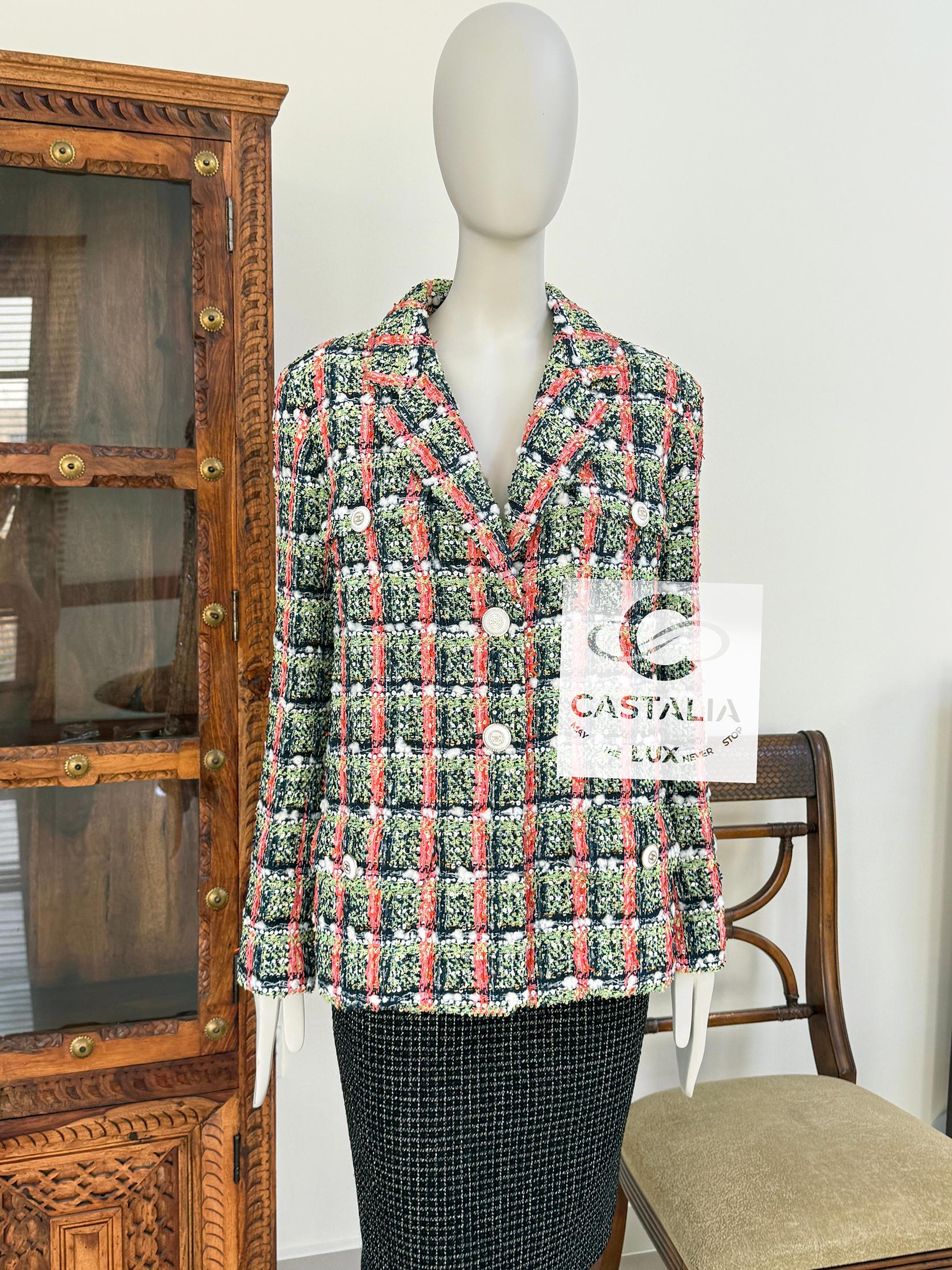 Chanel New Famous Anna Wintour Style Sequin Tweed Jacket 36 FR 5