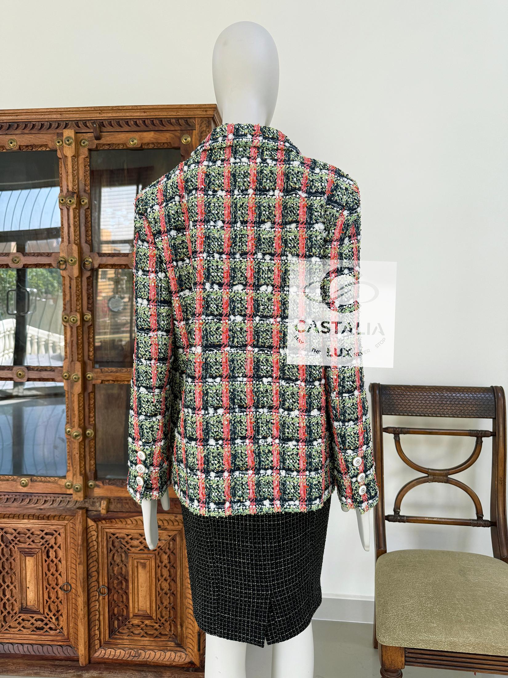 Chanel New Famous Anna Wintour Style Sequin Tweed Jacket 36 FR 11