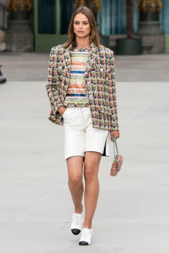 Chanel New Famous Anna Wintour Style Sequin Tweed Jacket 36 FR