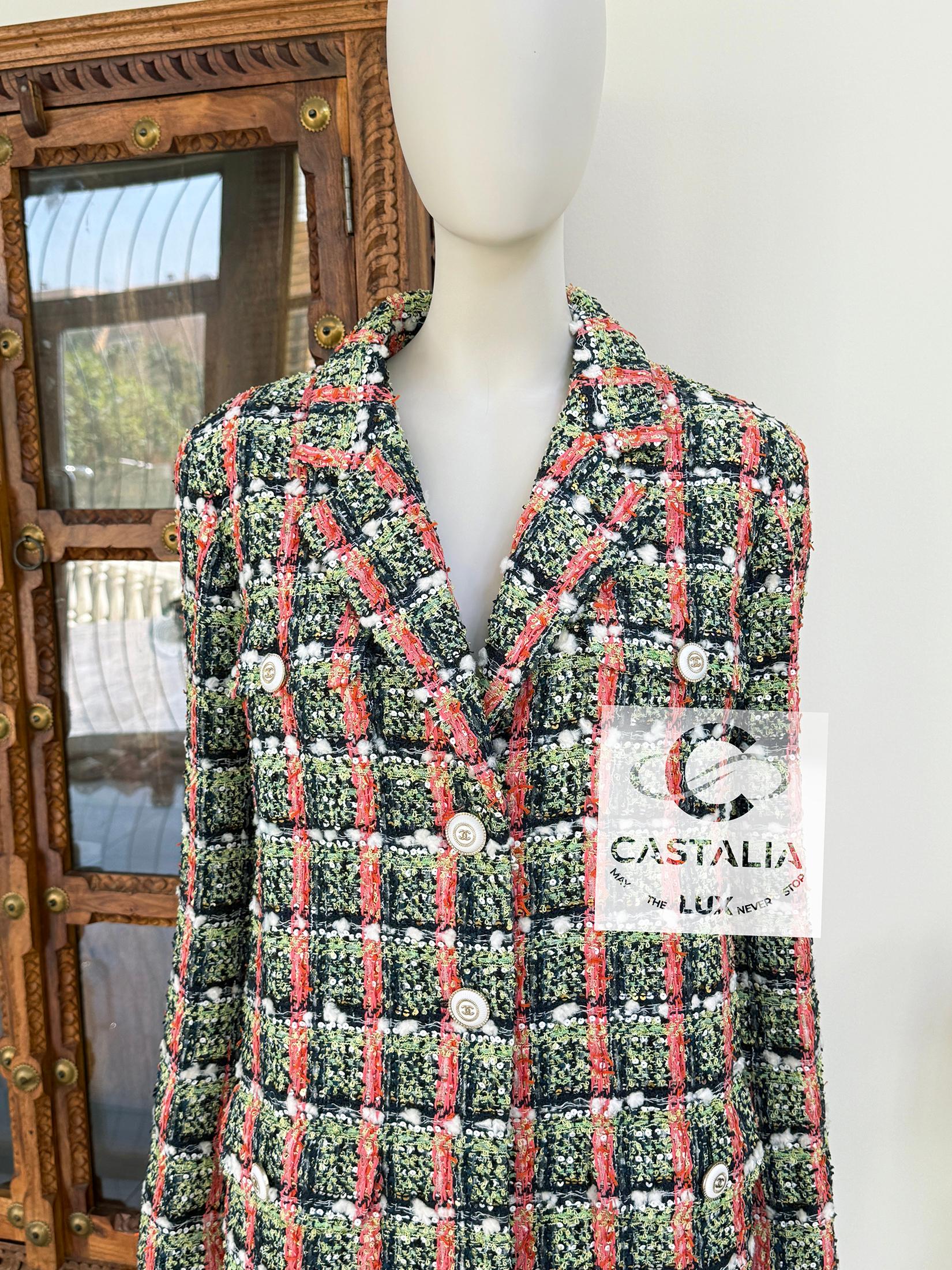Chanel New Famous Anna Wintour Style Sequin Tweed Jacket 36 FR 1