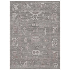 New Antique Look Turkish Oushak Rug