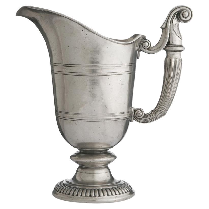 New antique-style Romanesque pewter pitcher by Arte Italica - Made in Italy For Sale