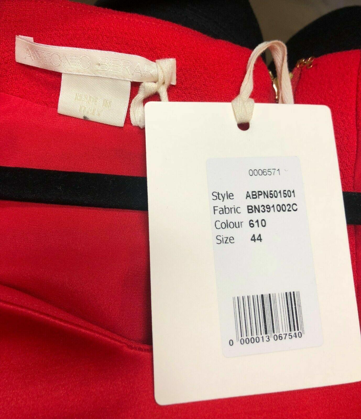 New Antonio Berardi Fire red dress size IT-44, US-8 For Sale 1
