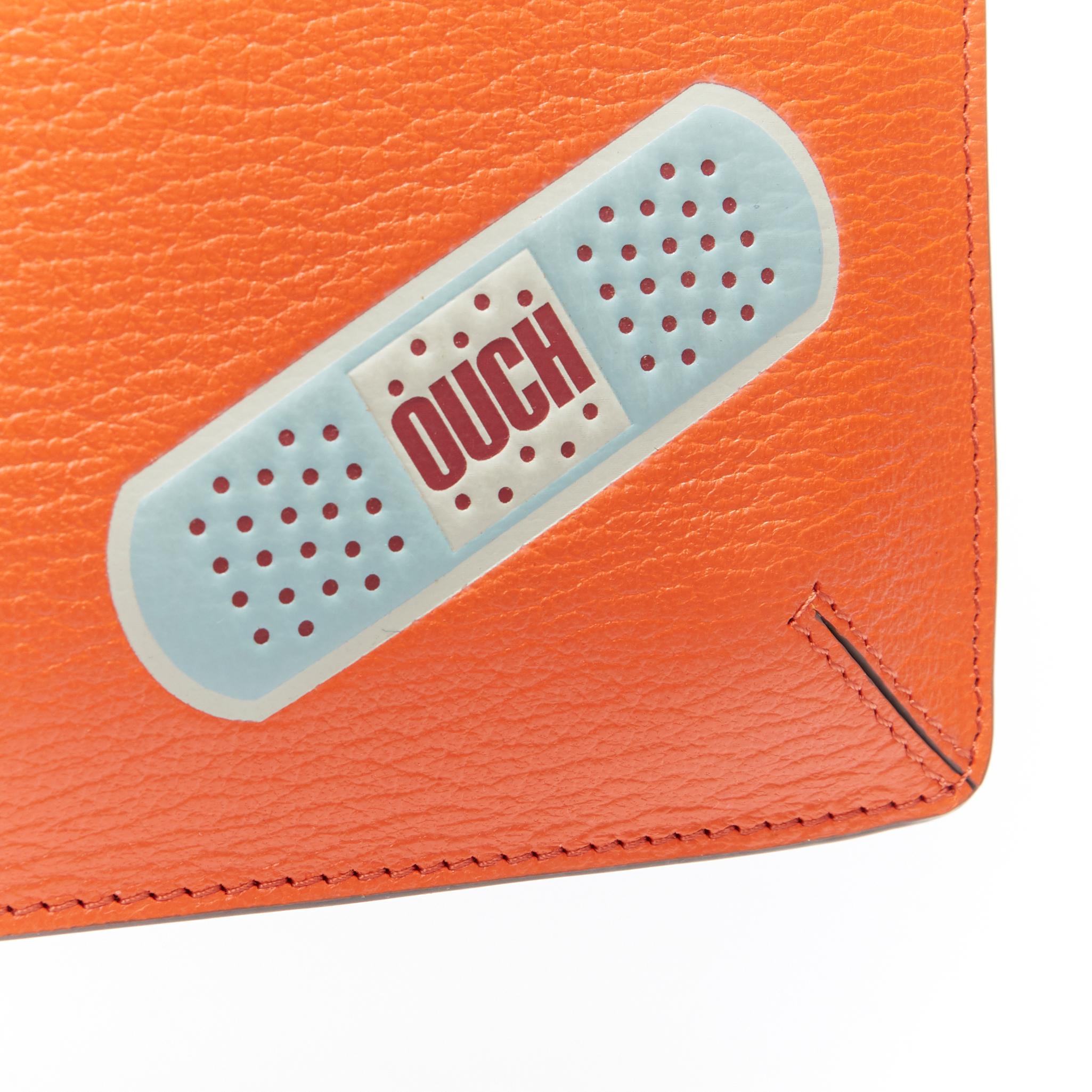 Orange new ANYA HINDMARCH Ouch bandage orange leather top tassel zip pouch bag