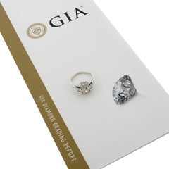Nuevo Anillo Estilo Art Decó de Oro Blanco de 14K GIA 1,69ctw Diamante y Zafiro Trabajo de Trigo