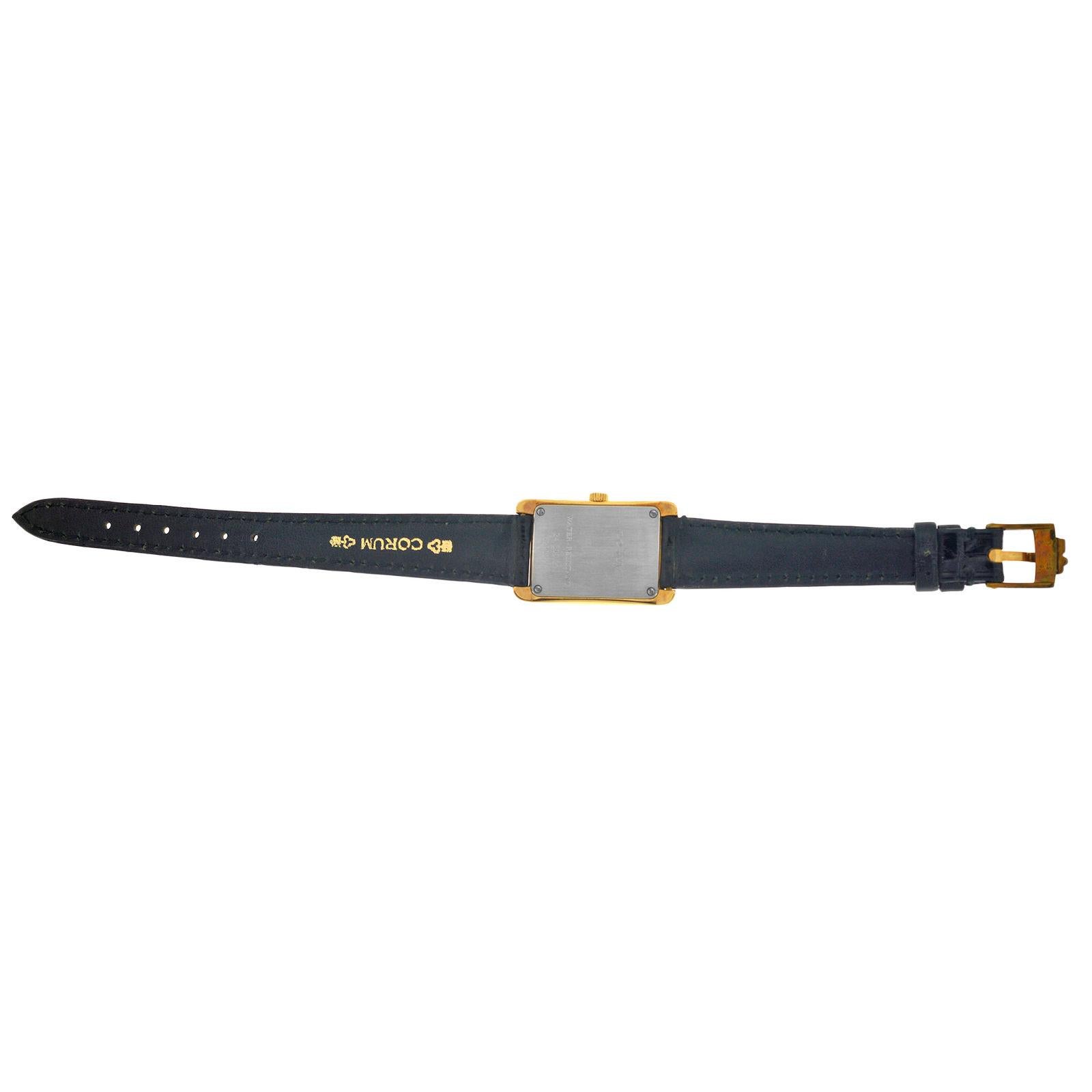 Women's New Authentic Ladies Corum Ingot 24 Karat Yellow Gold Steel Quartz Watch For Sale