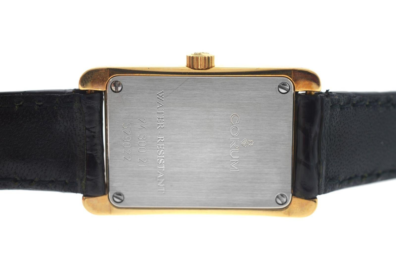 New Authentic Ladies Corum Ingot 24 Karat Yellow Gold Steel Quartz Watch For Sale 1