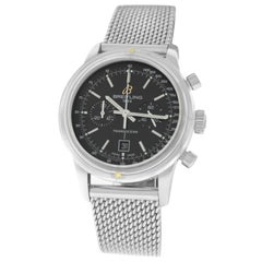 New Authentic Men's Breitling Transocean Steel Chronograph Watch