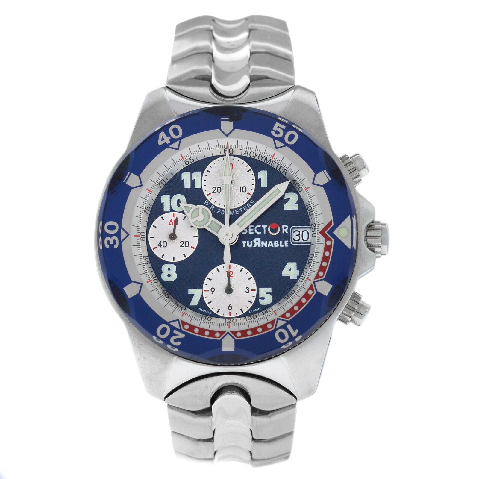 New Authentic Men's Sector Turnable Chrono VALJOUX 7750 Watch