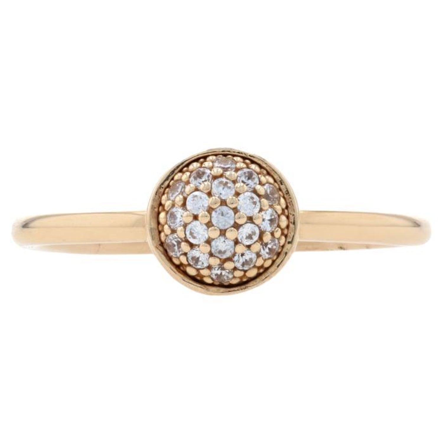 Authentic Pandora Dazzling Droplet Ring, 14k Gold CZs 150187CZ For Sale at  1stDibs