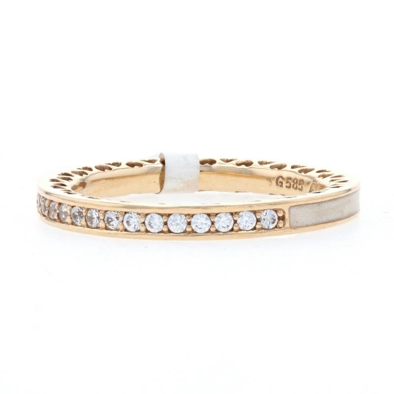 Neuer authentischer Radiant Hearts of Pandora Ring 14k Gold 150186CZ 52 6 Herzband im Zustand „Neu“ in Greensboro, NC
