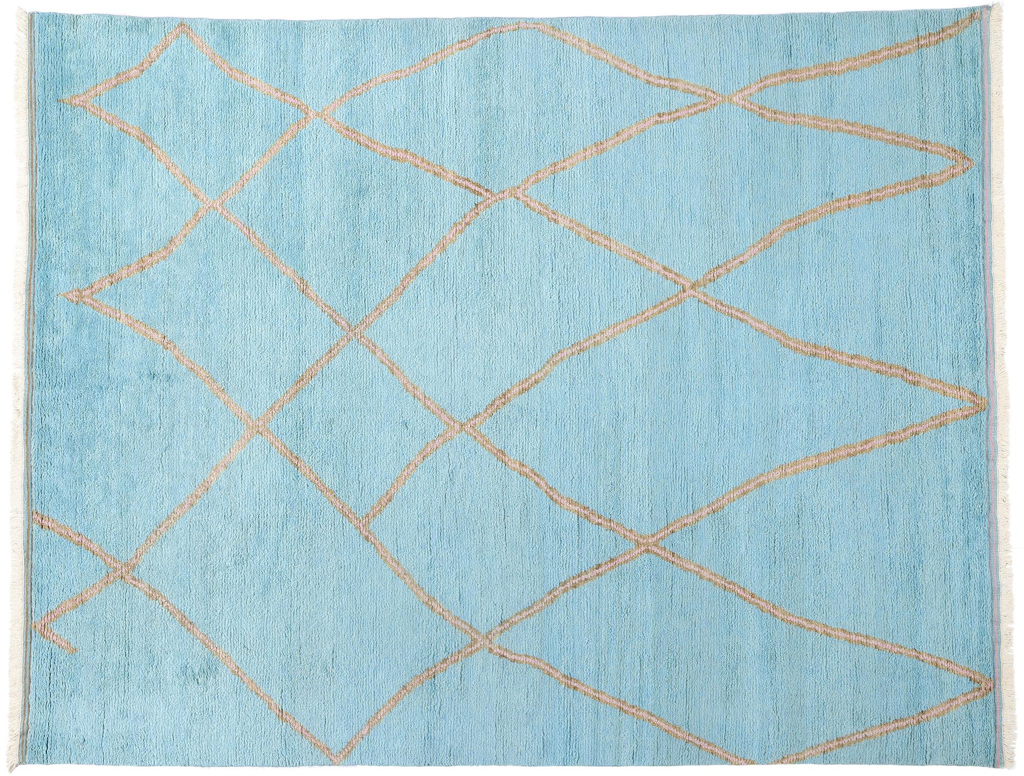 New Azure Contemporary Marokkanischer Vorleger im Angebot 2