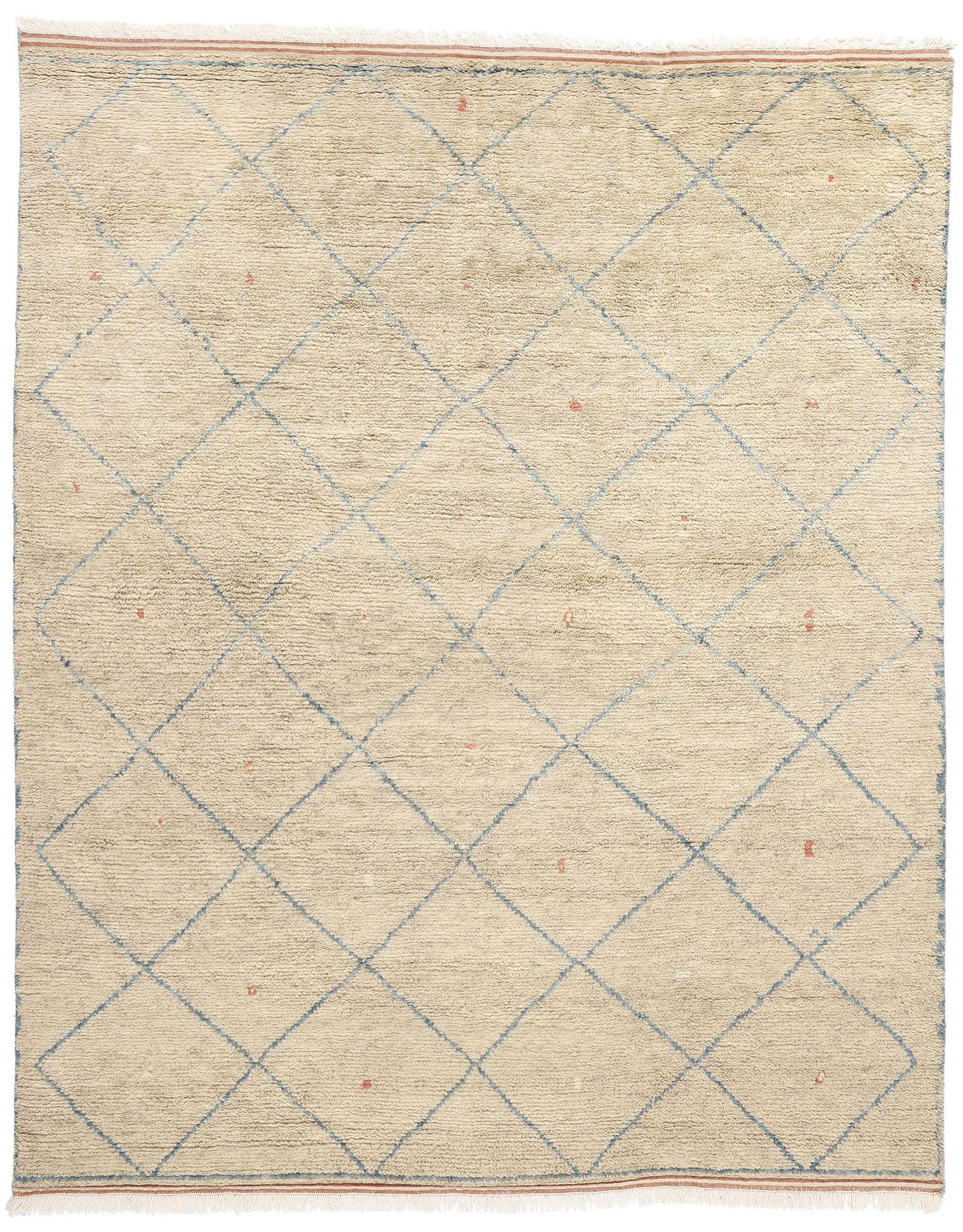 New Azure Desert Diamond Tappeto marocchino moderno con stile contemporaneo