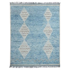 New Azure Desert Diamonds Contemporary Moroccan Area Rug