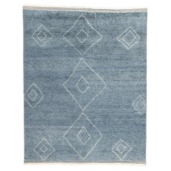 New Azure Oasis Modern Moroccan Rug, 08'02 x 10'02