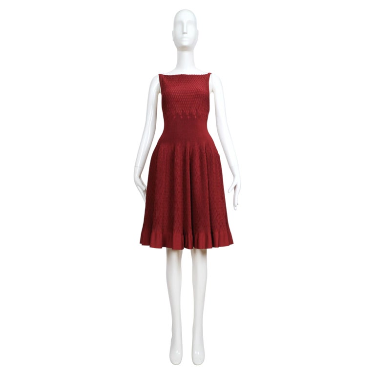 bordeaux knit dress Bordeaux Scoop-Neck Knit Dress | Women's Knitwear