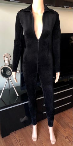 New Azzedine Alaia Chenille Bodycon Playsuit Catsuit Jumpsuit