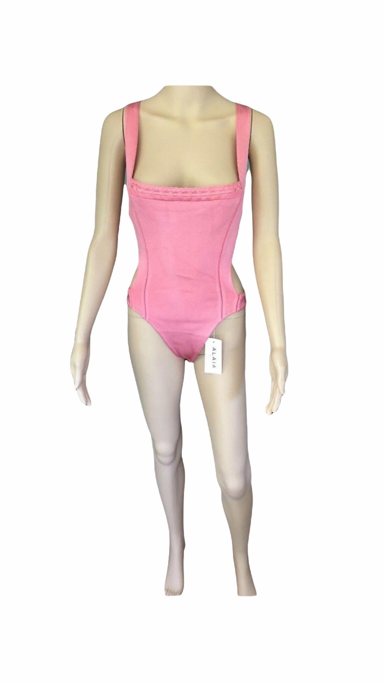 New Azzedine Alaia Vintage Bodysuit In New Condition For Sale In Naples, FL