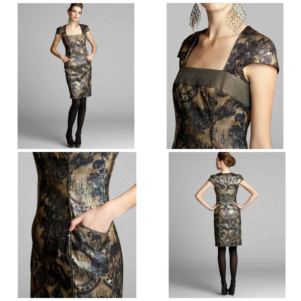 Black New Badgley Mischka Couture Cocktail Dress Sz 2