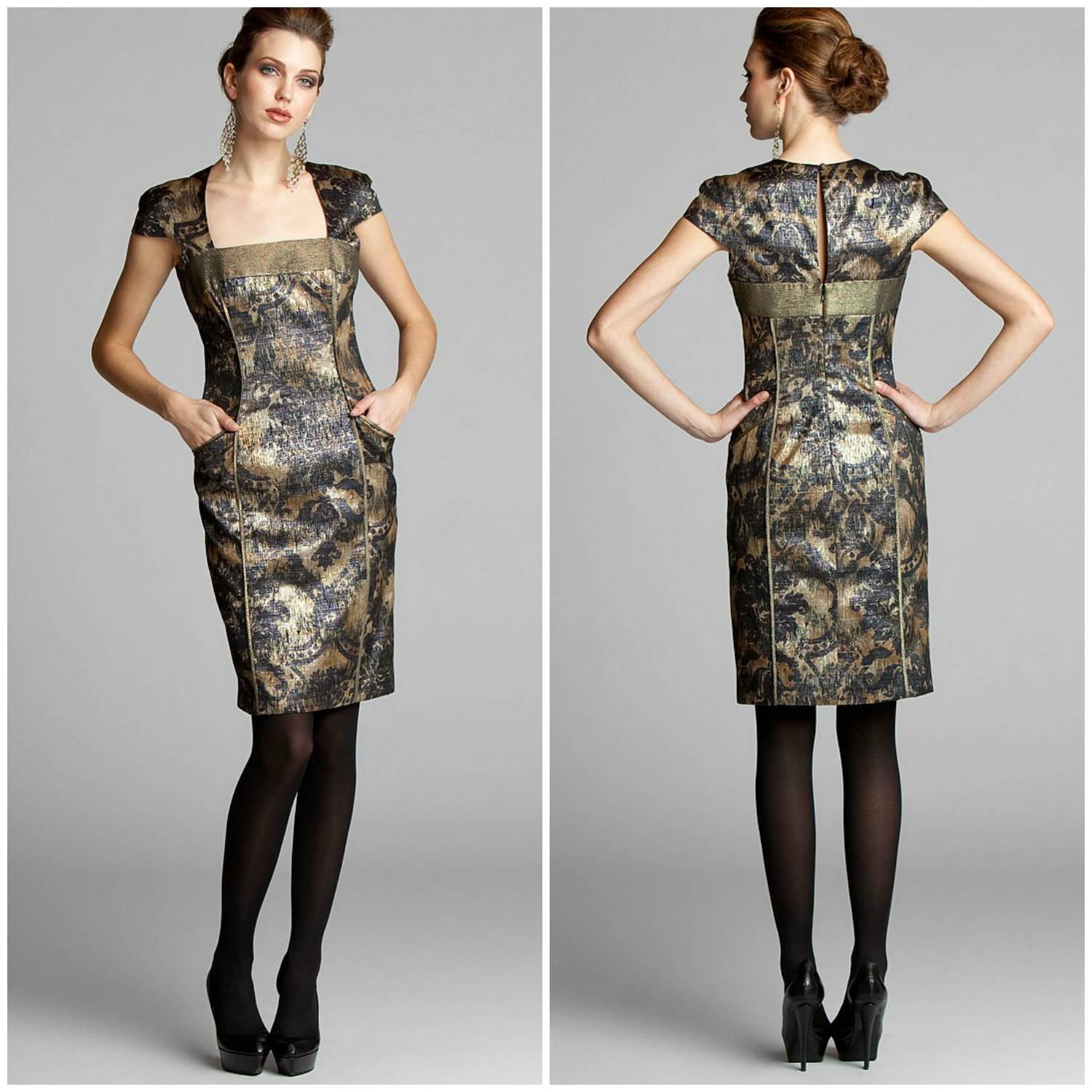 New Badgley Mischka Couture Cocktail Dress Sz 2 2