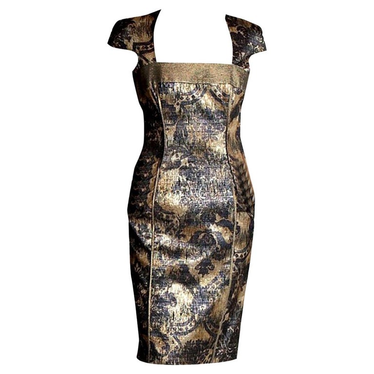 New Badgley Mischka Couture Cocktail Dress Sz 4 For Sale at 1stDibs
