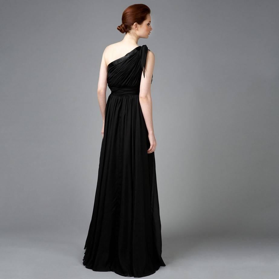 New Badgley Mischka Couture Evening Dress Gown Sz 4 In New Condition In Leesburg, VA