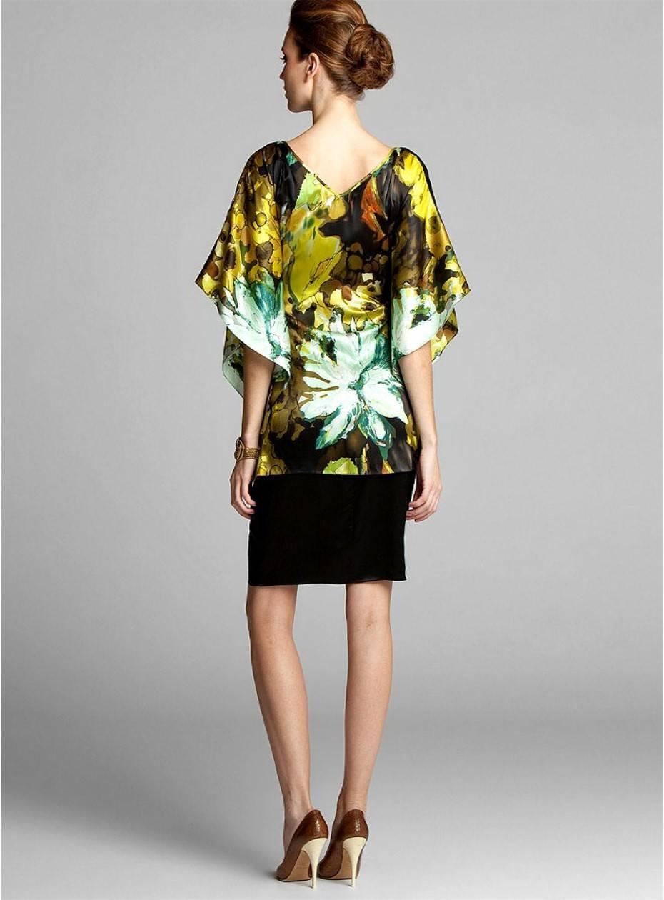 Badgley Mischka New Couture Robe de cocktail en soie, Taille 8 Pour femmes en vente