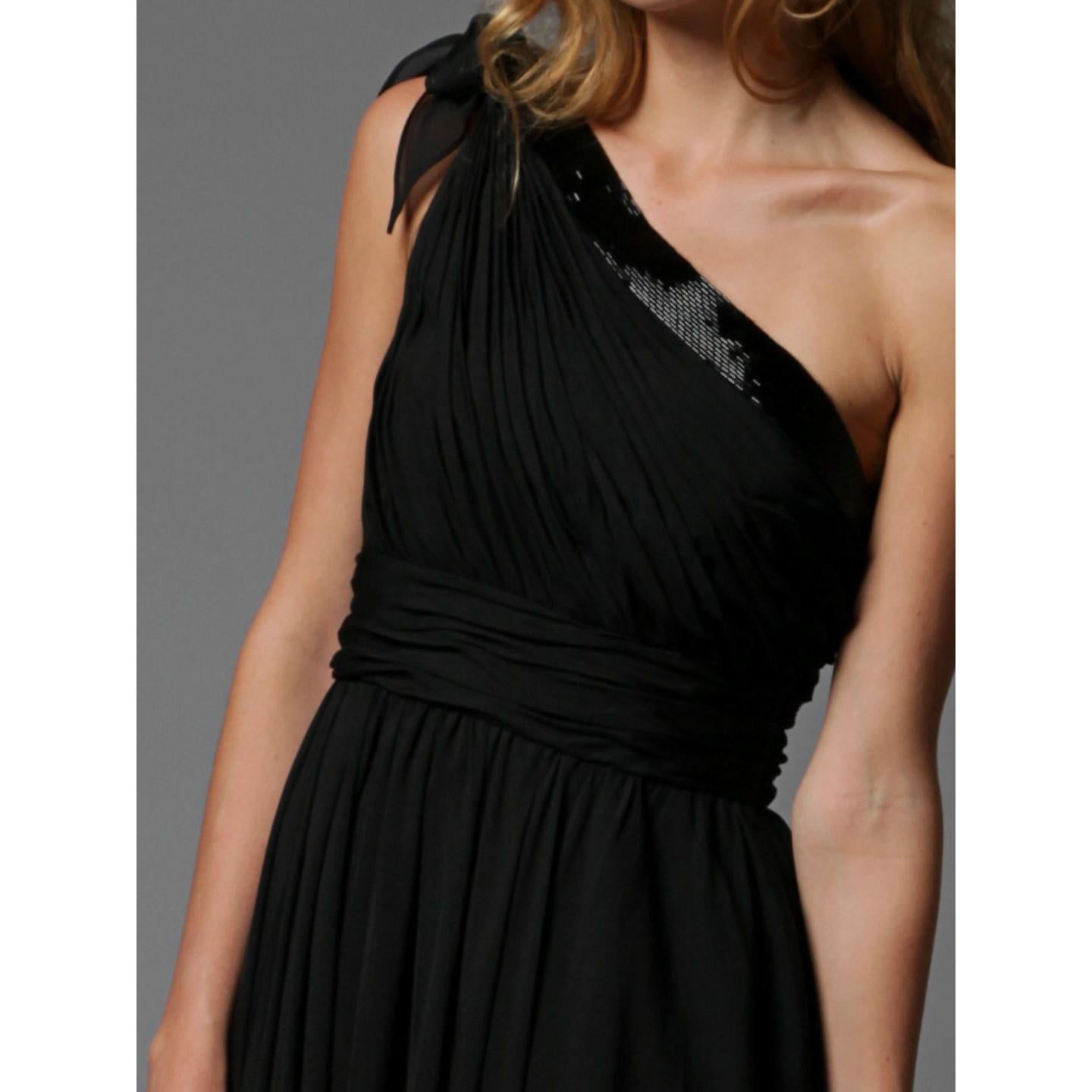 Nuovo Badgley Mischka Abito da cocktail in seta con perline Taglia 4 In condizioni Nuovo in vendita a Ashburn, VA