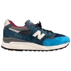 NEW BALANCE 998 Size 10.5 Blue Suede Color Block Sneakers