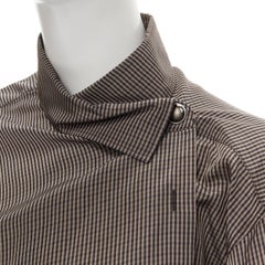 new BALENCIAGA 2018 Pulled collar Prince of Wales checked shirt FR34 XS