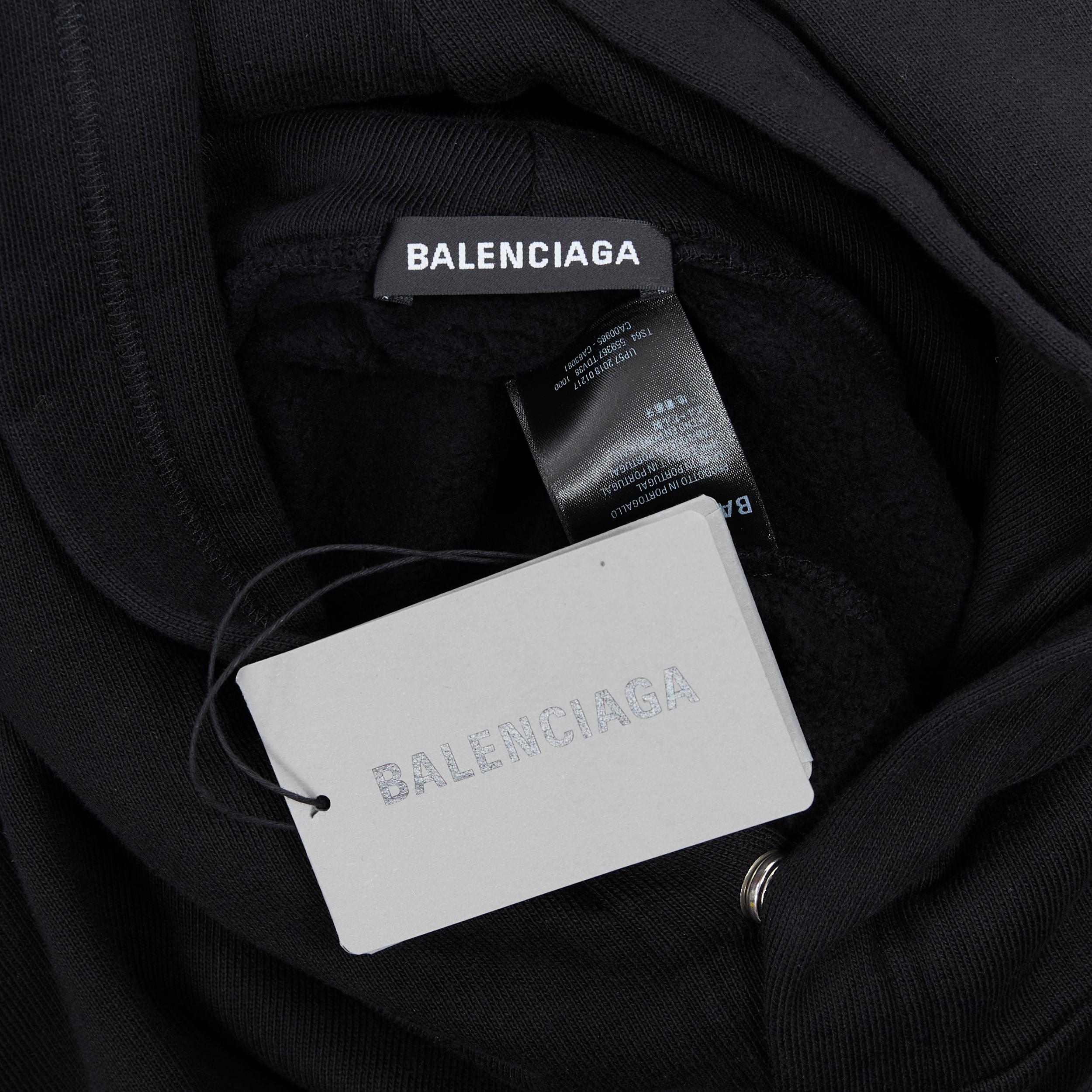 new BALENCIAGA 2019 Speed Hunters Matrix boy band oversized fleece hoodie L 1