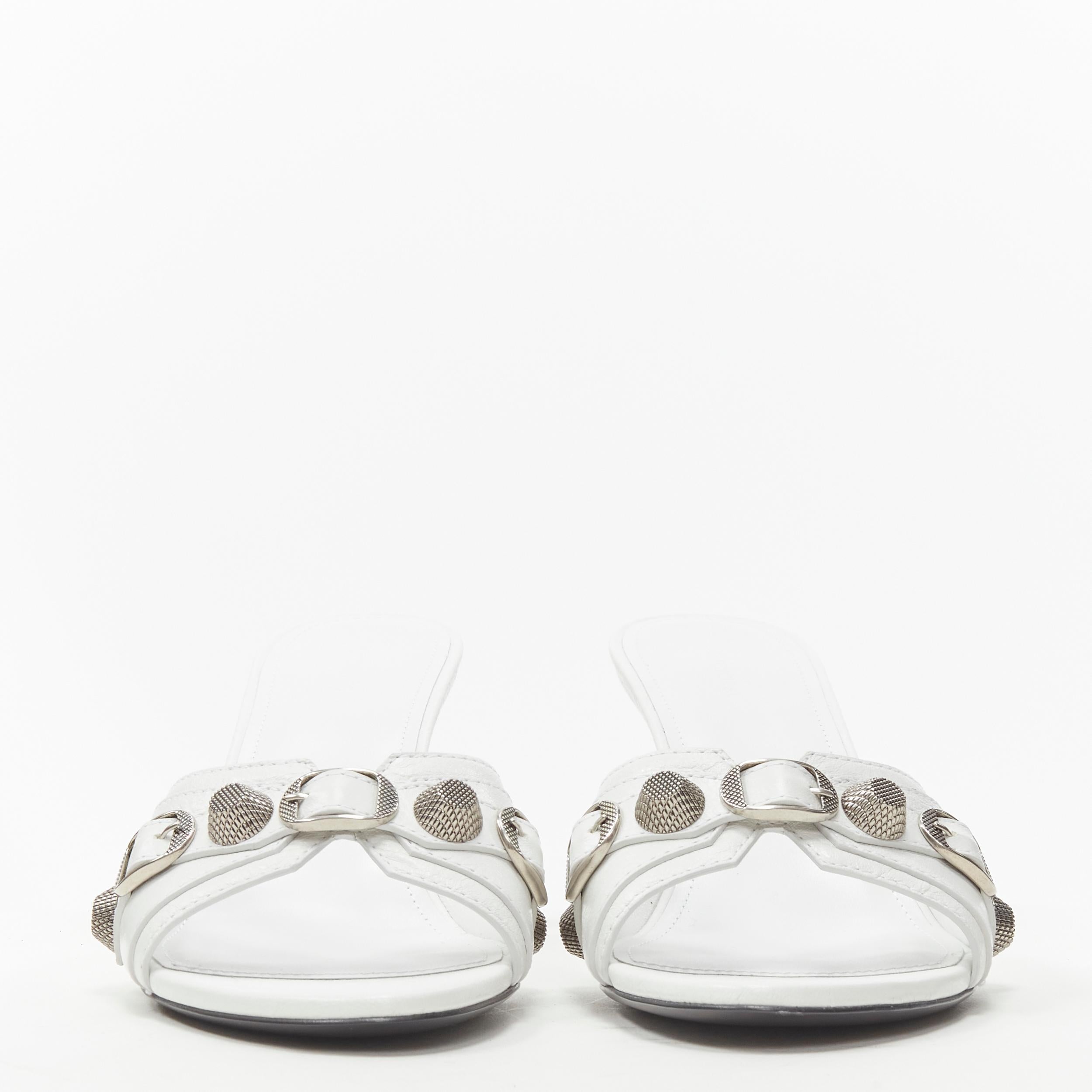 silver mule heels
