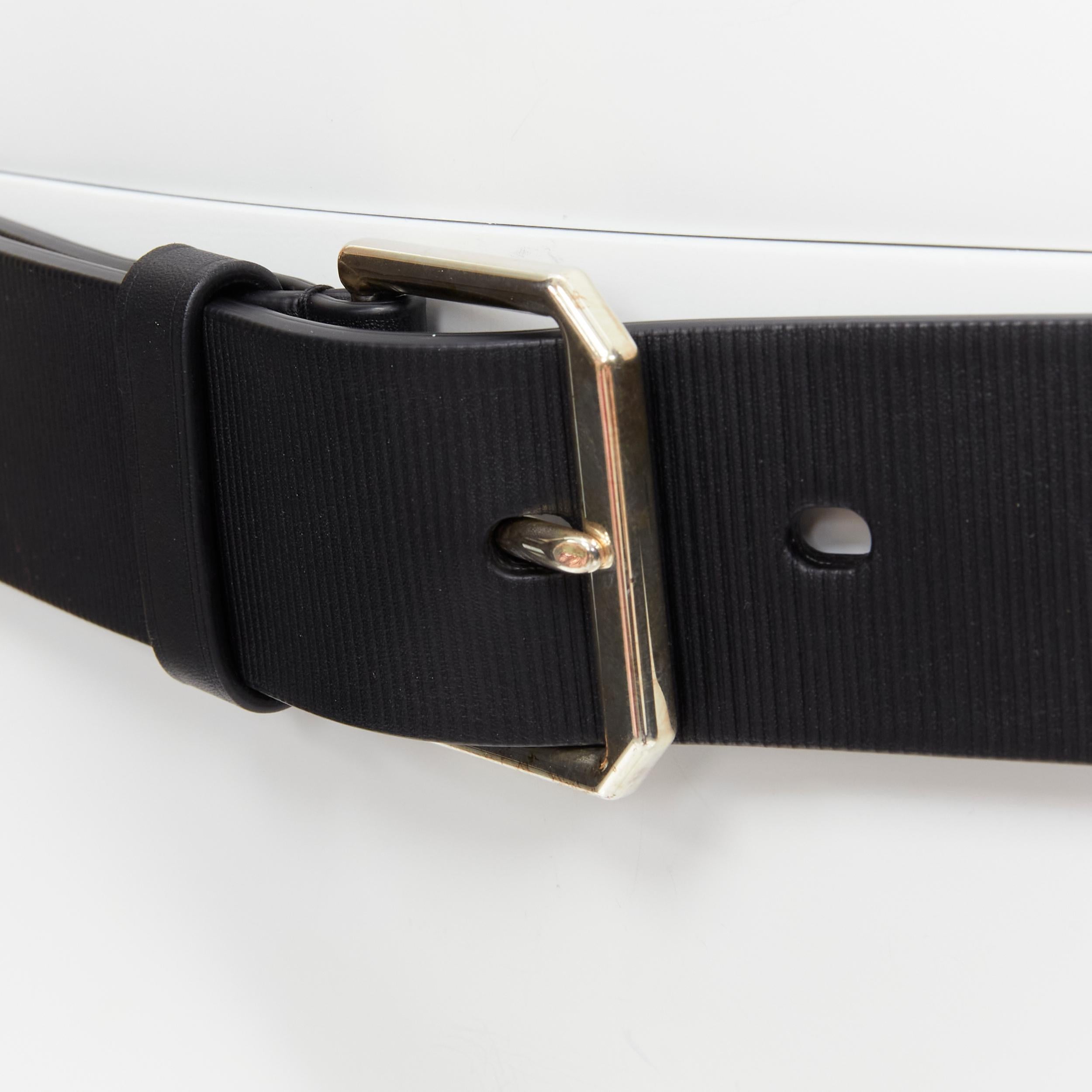 new BALENCIAGA 50th COUTURE 2021 black gold logo box clutch bag  leather belt 5
