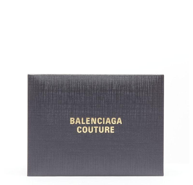 new BALENCIAGA 50th COUTURE 2021 black gold logo box clutch bag  leather belt In New Condition For Sale In Hong Kong, NT