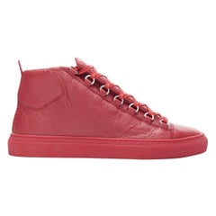 neu BALENCIAGA Arena All Red High Top Turnschuhe EU40 US7 483497 WAY40 6212