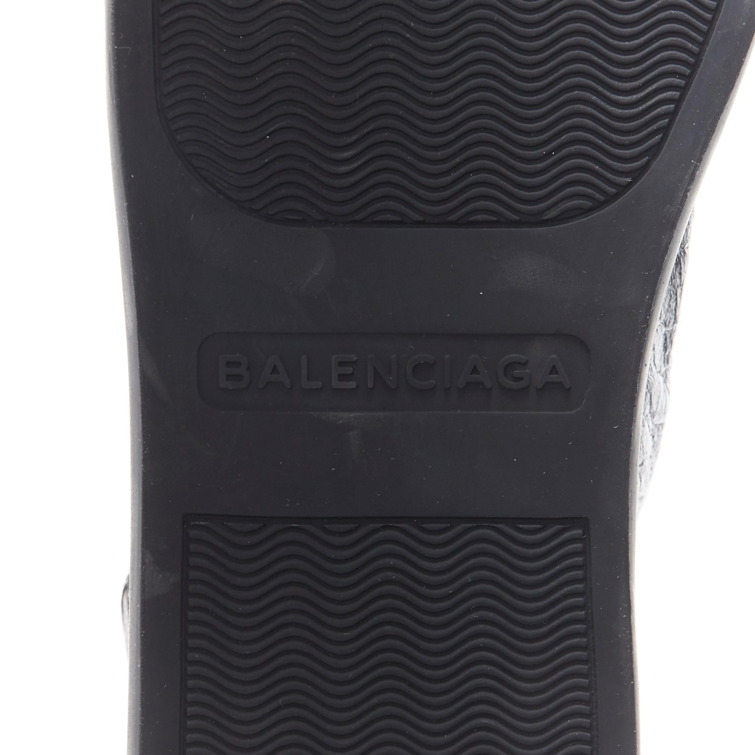 new BALENCIAGA Arena Black Calf high top sneakers EU42 US9 412381 WAY40 1000 5
