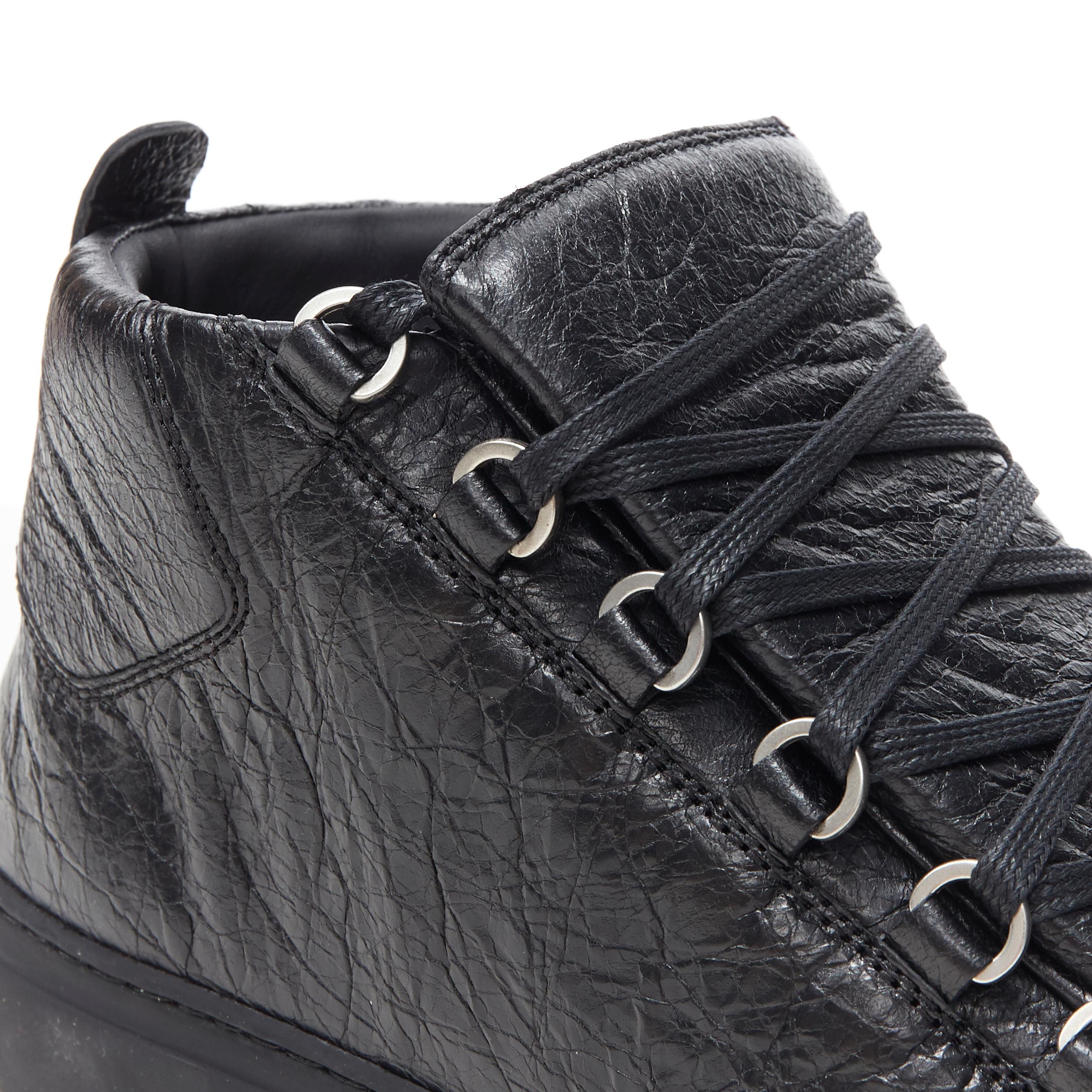 nuevo BALENCIAGA Arena Black Calf zapatillas altas EU42 US9 412381 WAY40 1000 4