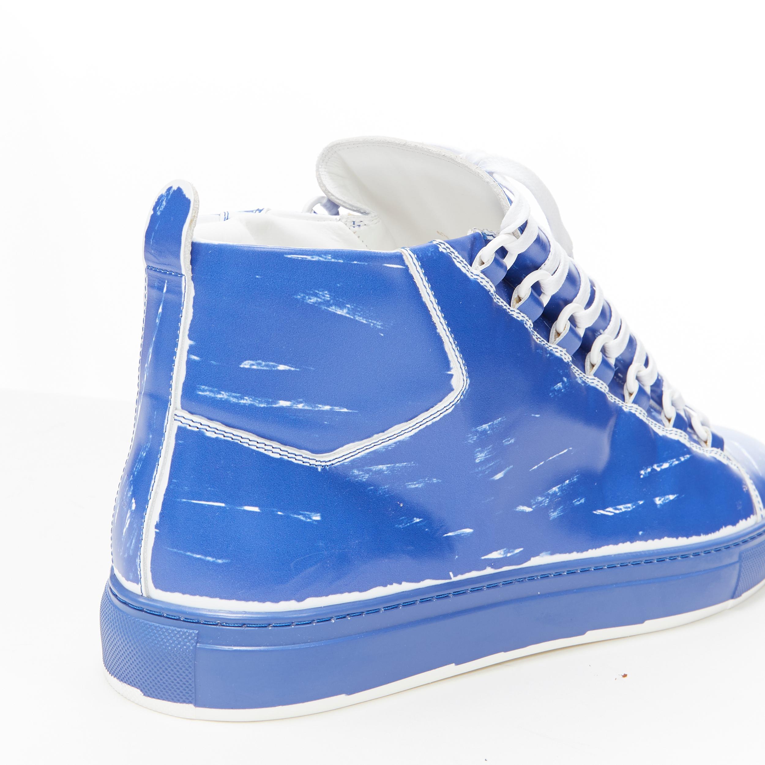 new BALENCIAGA Arena Blue Marker high top sneakers EU44 US11 436343 WAYC0 4307 3