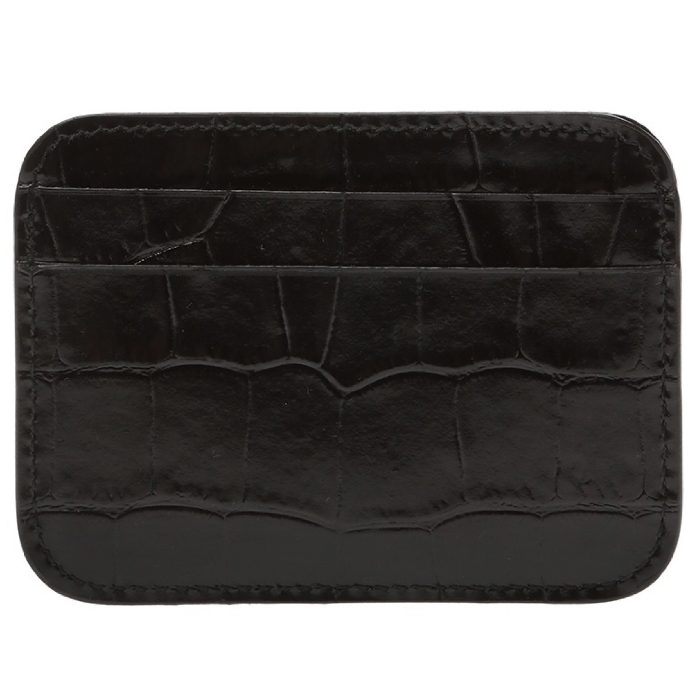 NEU Balenciaga Portemonnaie mit schwarzem BB-Logo und Krokodilprägung aus Leder im Zustand „Neu“ im Angebot in San Marcos, CA