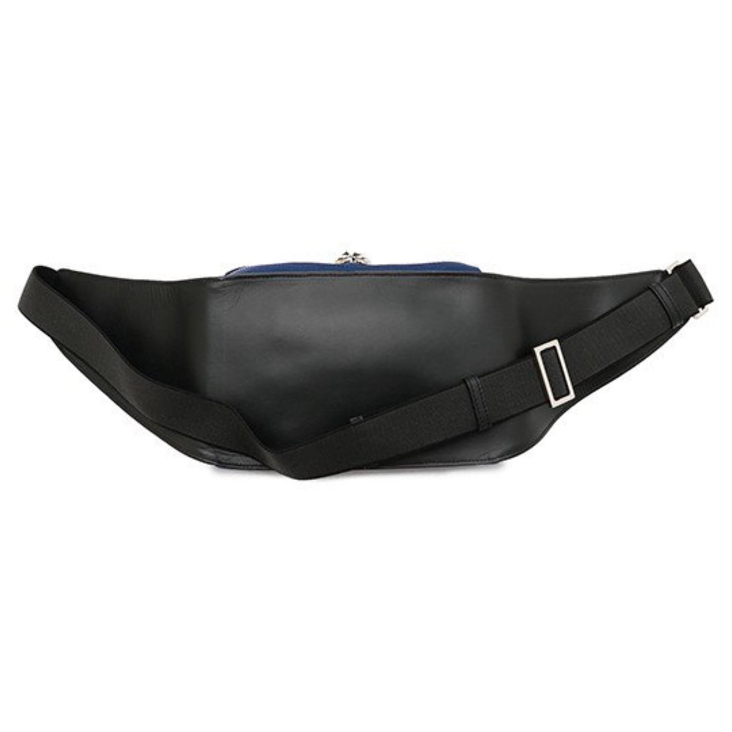 NEW Balenciaga Black Canvas Waist Bag Belt Bag For Sale 3