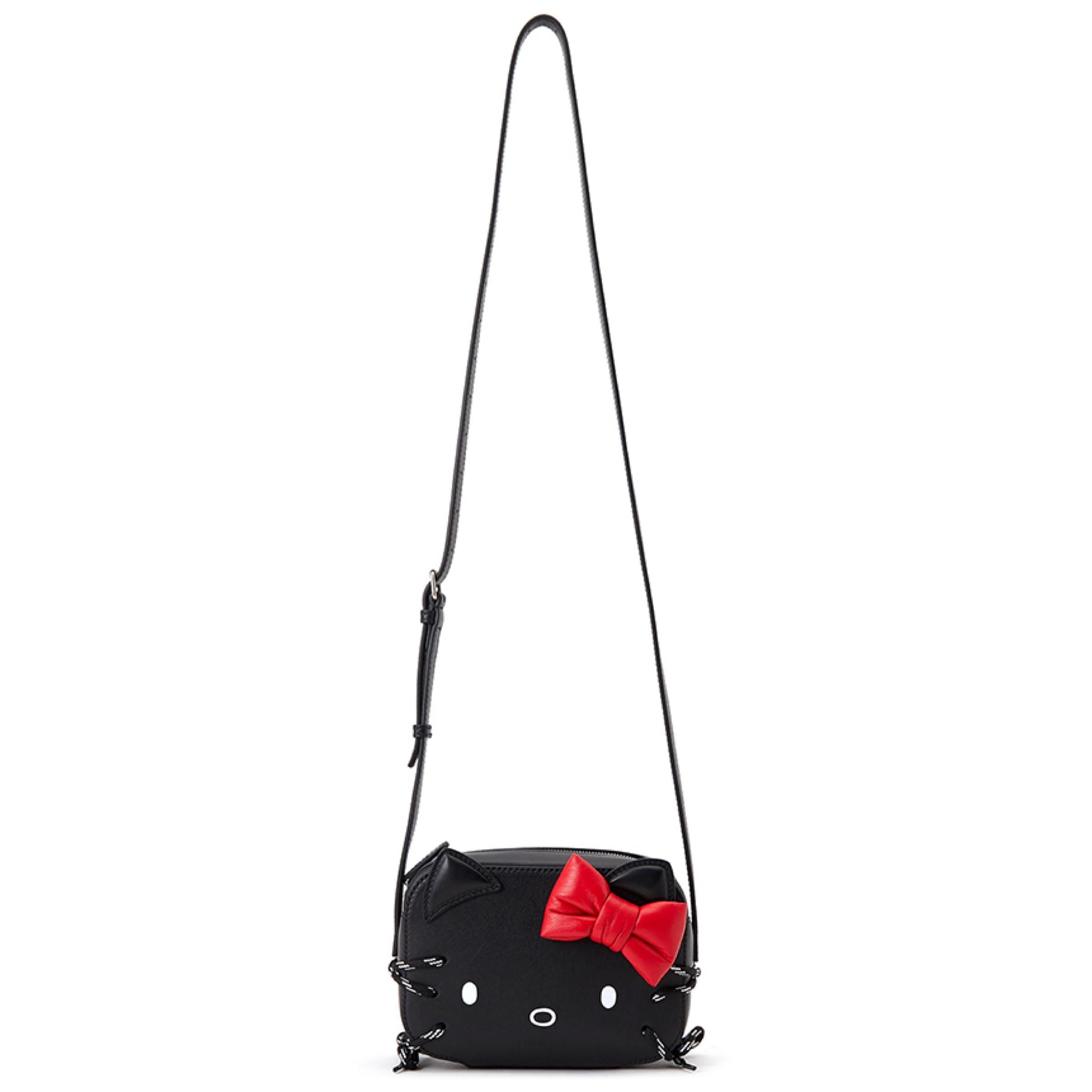 New Balenciaga Black Cross Kitty Leather Crossbody Bag For Sale 3